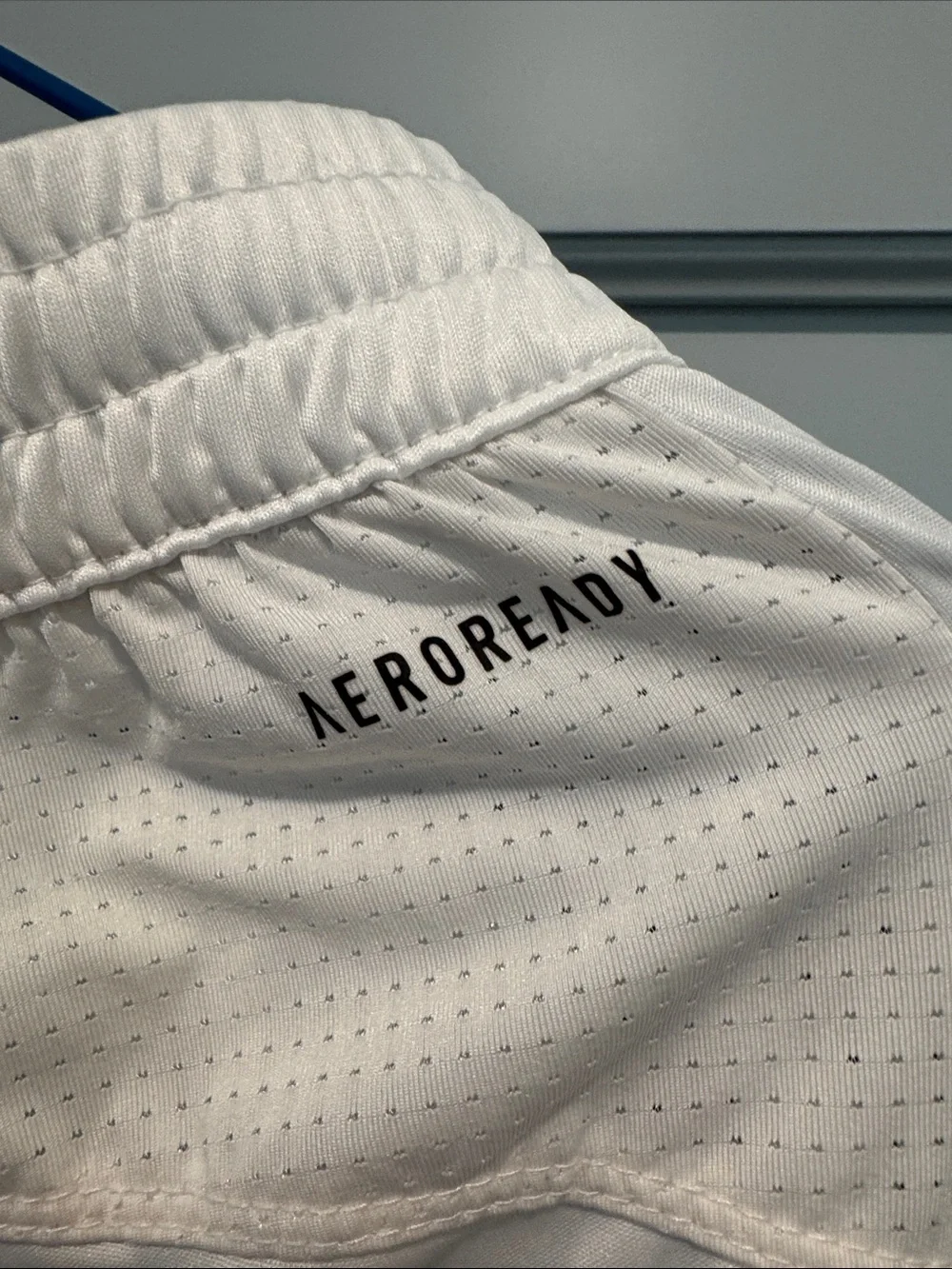Adidas White Athletic Shorts with Black 3-Stripes Med
